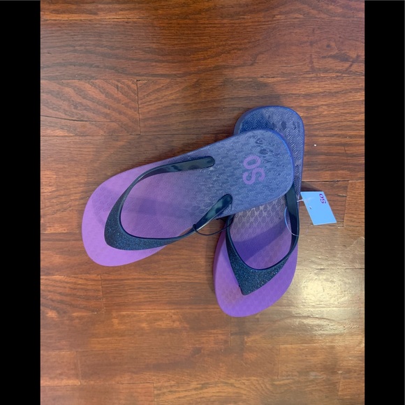 Flip flops Ombre hooded Glitter wedge - Picture 3 of 6